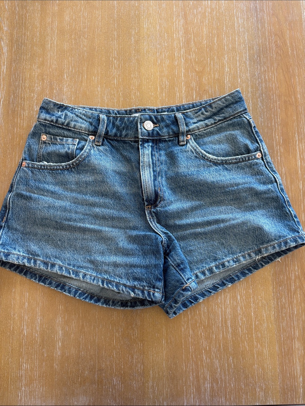 Garage Denim Relaxed A-Line Shorts